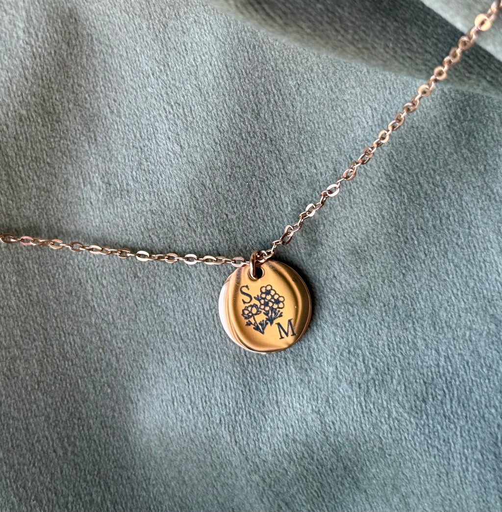 Birth Flower Charm Necklace