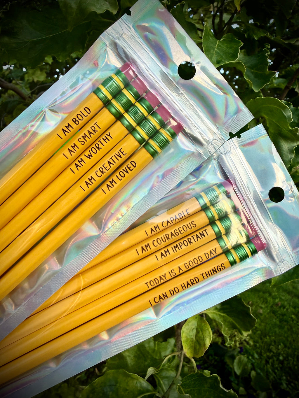Engraved Positive Affirmation Pencils
