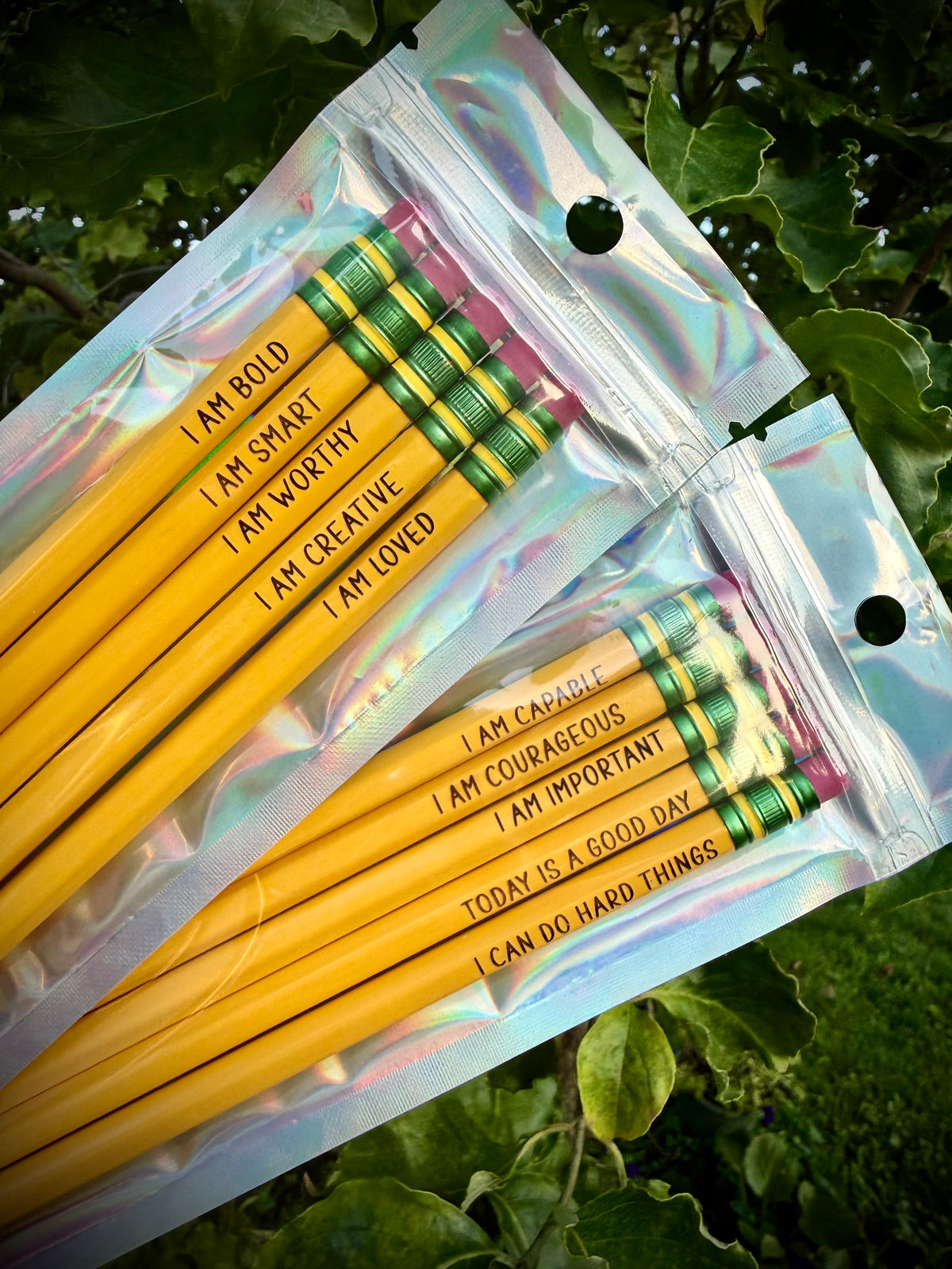 Engraved Positive Affirmation Pencils