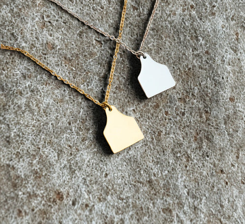 Cow Tag Necklace